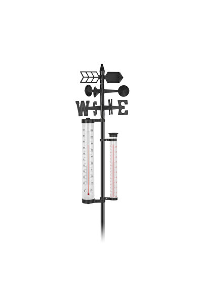 CED AUTO TRADE Garden weather station - thermometer, rain gauge, anemometer - 145 cm