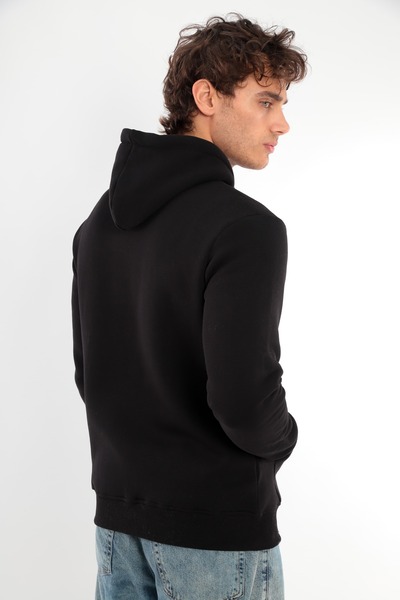 FRANCO RENZO Unisex Standard Cut 3 Thread Hooded Cotton Sweatshirt with Fleece Inside