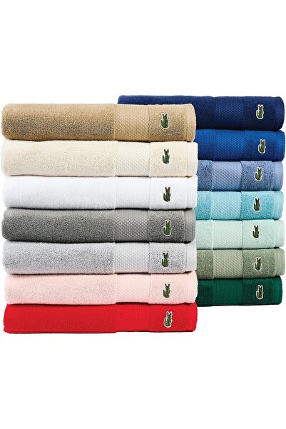 Lacoste Heritage Supima Cotton Hand Towel, Navy, 40.6 x 76.2 cm