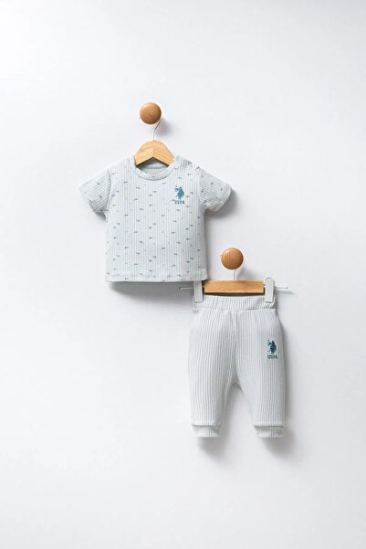 Budi U.S. Polo Baby 2 Piece Set Usb2311 Water Green