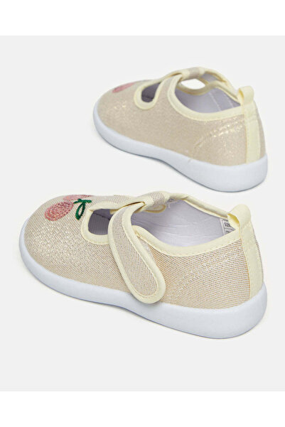 REDTAG Infant Girls Gold Sequin Sneaker