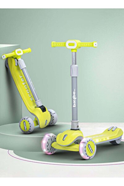 BAYBEE سكوتر كروز للأطفال، سكوتر ذكي بثلاث عجلات قابل للطي وتعديل الارتفاع
