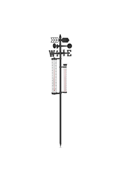 CED AUTO TRADE Garden weather station - thermometer, rain gauge, anemometer - 145 cm