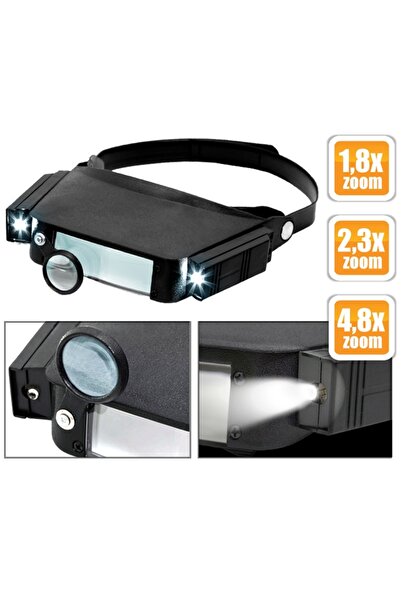 Alista Home Lupa de lucru cu banderola de cap si iluminare LED