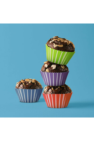 Alista Home Family Pound - Set gofraje de hartie pentru briose - modele cu dungi - 100 buc. / pachet