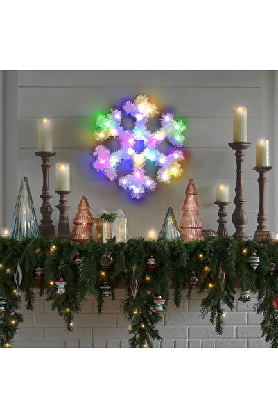 OEM Decoratiune de Craciun - fulg de nea LED colorat - 32 cm