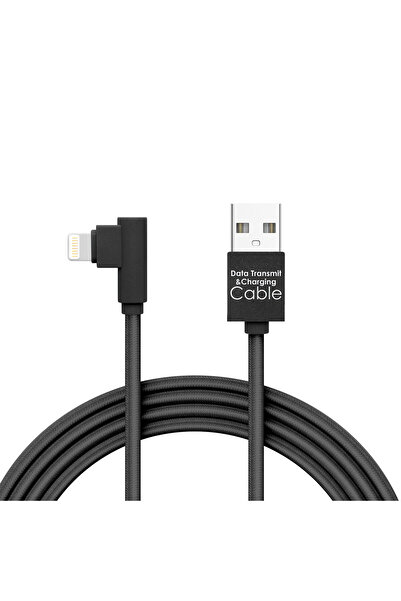 CED AUTO TRADE Delight - Lightning data cable, Gamer, 90° execution - black, 2m, 2A