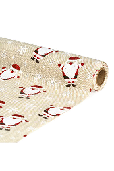 Alista Home Decorative table runner – 180 x 28 cm – 70% polyester, 30% cotton – Santa Claus pattern, brown