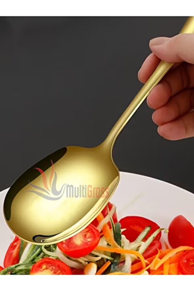 Multiamo Steel 21 cm 6 Pieces Serving Spoon / Presentation Spoon