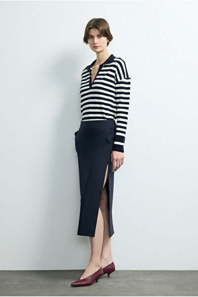 Love My Body Moda Tutkusu Gabardin Midi Etek