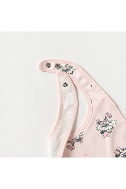 Disney All-Over Minnie Mouse Print Bib with Snap Button Closure