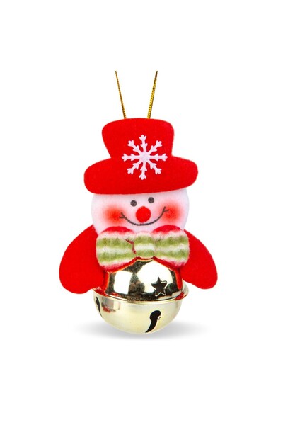 Alista Home Ornament pentru brad - Om de zapada cu clopot - 11 x 10 cm