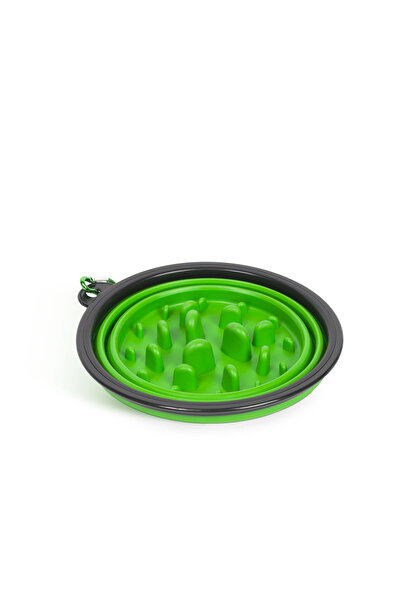 CED AUTO TRADE Yummie - Collapsible bowl - for slow feeding - green - 1000 ml