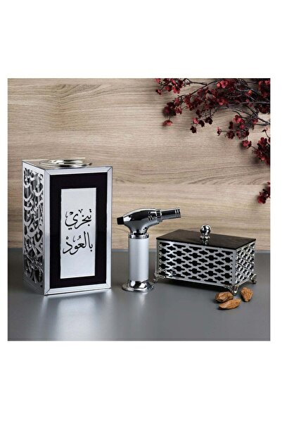 Story of candle مبخرة مع صندوق لحفظ البخور وللتخزين تأتي بعبارة "تبخري بالعود...