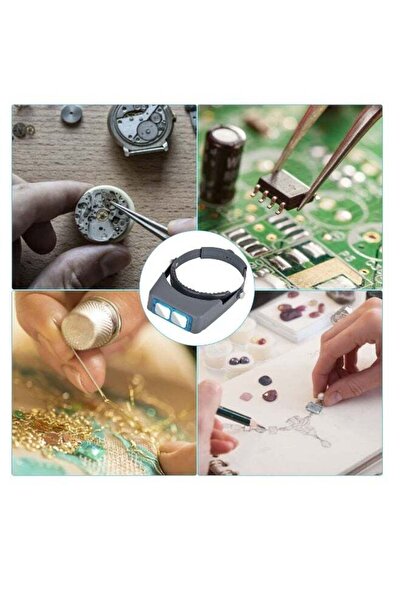 Generic Head Mount Magnifier Double Lens Headband Visor 1.5x-3.5x