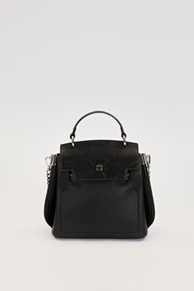 Levidor Black Pearl Strap Detailed Handbag