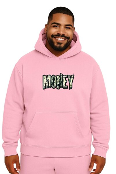 BENROMA SWEATSHIRT UNISEX DE MĂRIME MARE CU IMPRIMARE DE BANI