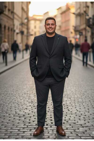 güncüoğlu 4 Drop Cashmere Fabric Double Slit Men's Classic Jacket