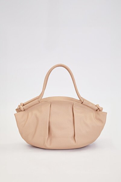 Levidor Gray Knot Strap Detailed Shoulder Bag