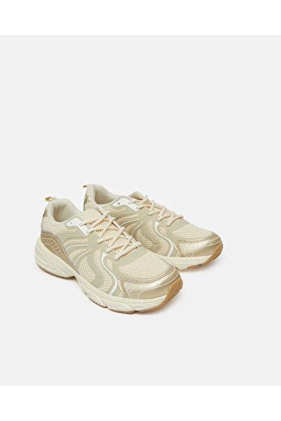 REDTAG Women Beige Lace-Up Trainer