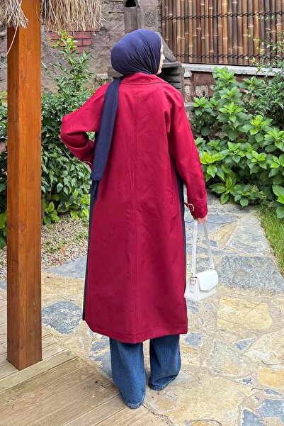 lamelif Retrica Καμπαρντίνα δύο χρωμάτων Βουργουνδίας