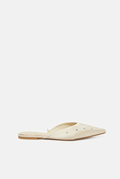 REDTAG Women Beige Stone Trim Slingback