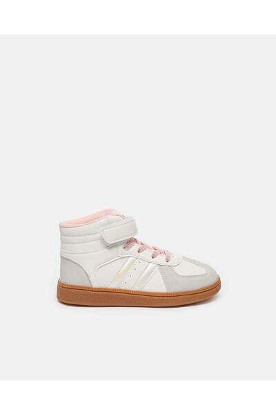 REDTAG Girls White High-Top Sneakers
