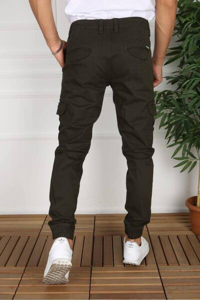 IMPOSING JNS Men's Pocket Cargo Trousers with Elastic Waist and Legs Slim Fit Stretch Fabric New Season