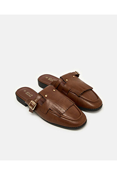 REDTAG Women Brown Close Toe Loafer Mule