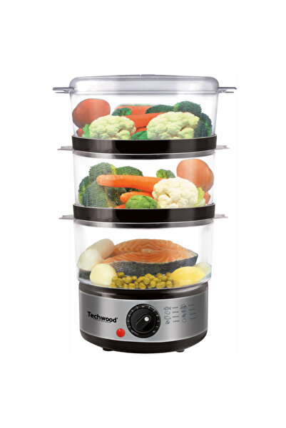Techwood Steam cooker TCV-364, 6L, 3 baskets, stainless steel, 400W