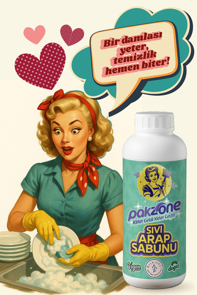 Pakzone %100 Doğal Sıvı Arap Sabunu Bitkisel Vegan 1000 ml