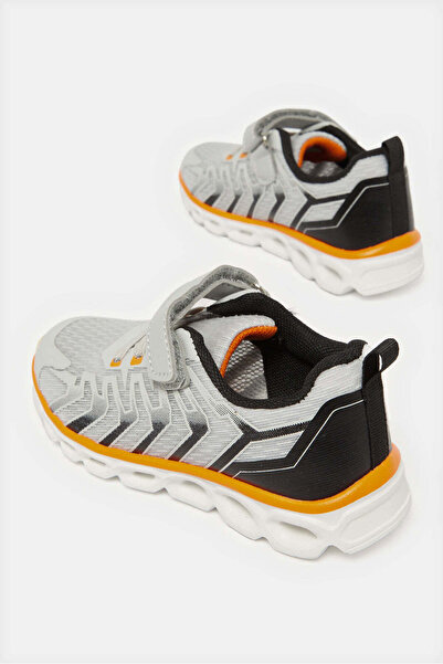 REDTAG Infant Boys Grey Colour Block Trainers