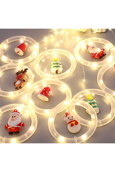 CED AUTO TRADE LED light curtain - Santa Claus - 1.8 x 0.5 m - 125 warm white LEDs