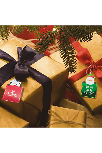Alista Home Eticheta cadou de Craciun - hartie - 9 x 5 cm - 12 buc/pachet