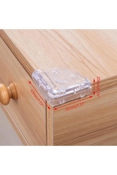 MaffStuff Set of 10 Transparent Silicone Furniture Corner Protectors 4.5x4.5x2cm – Child Safety