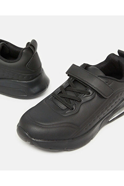 REDTAG Boys Black Plain Trainer