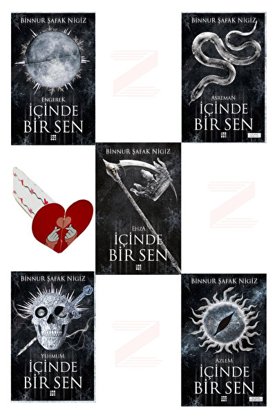 Dokuz Yayınları İçinde Bir Sen 5 Kitap Set - Binnur Şafak Nigiz(KARTONKAPAK)(Özel Tasarım Kalp Ayraç Hediye)