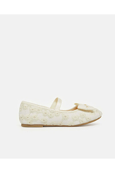 REDTAG Girls Cream Floral Ballerina
