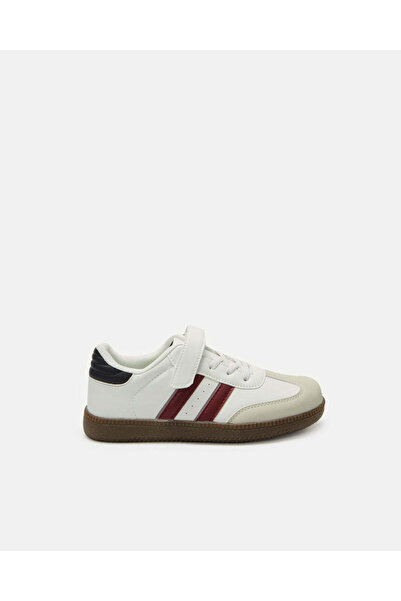 REDTAG Senior Boys White Strapped Overplay Sneakers