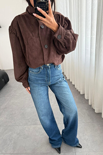 SHILSEE BEUTİQUE Women's Wide Leg Blue Distressed Jean