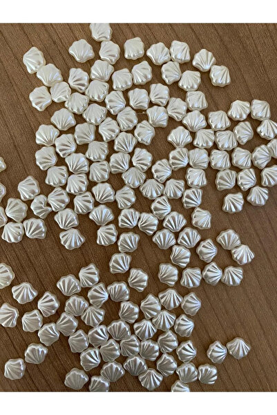 BEİLYS COSMETİCS & ACCESSORY 100Pcs Acrylic Plastic Drilled Hole Cream Oyster Mussel Beads 10mm B:70
