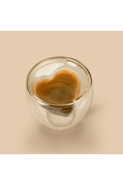 Alista Home Double-walled glass tumbler - heart-shaped - 180 ml