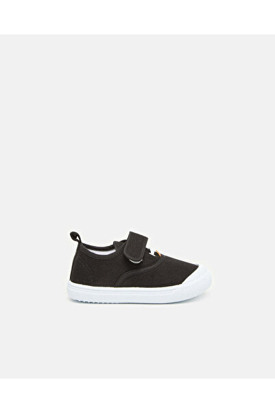 REDTAG Infant Boys Black Velcro Sneakers