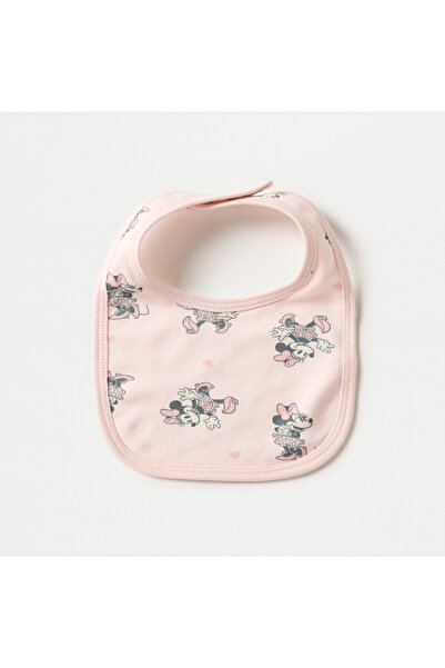 Disney All-Over Minnie Mouse Print Bib with Snap Button Closure