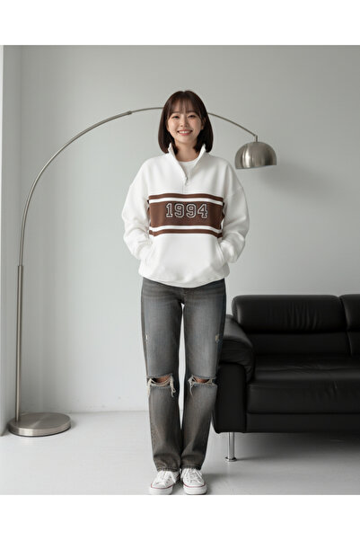 Touz Moda Streetwear με μισό φερμουάρ 1994 με τύπωμα Sweet