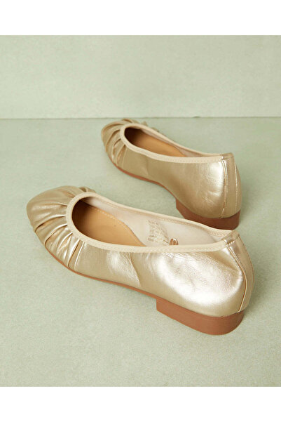 REDTAG Women Gold Embellished Ballerina