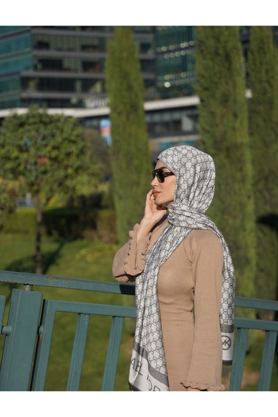 sem oyuncak Luxury Shawl Cotton Cashmere Silk Shawl 4 Seasons Mk Pattern Double-Sided 70 X 200 cm