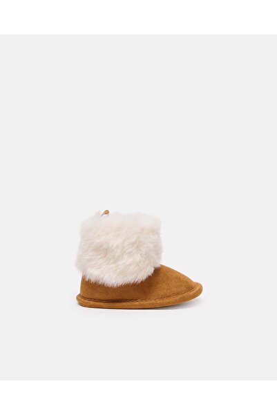 REDTAG Baby Tan Fur Textured Boot