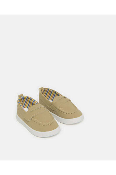REDTAG Infant Boys Beige Textured Sneakers