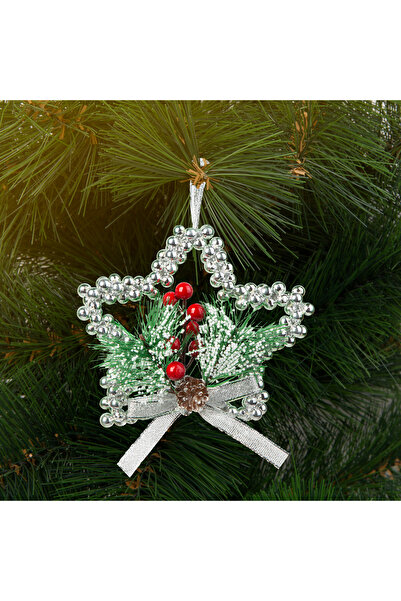 OEM Decor de Craciun - stea argintie - 10 cm